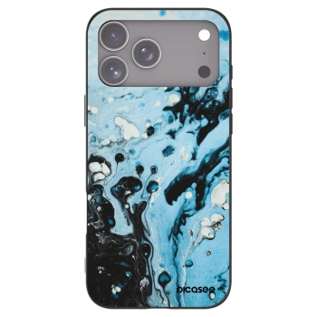 Picasee silikónový čierny obal pre Apple iPhone 17 Pro Max - Organic blue