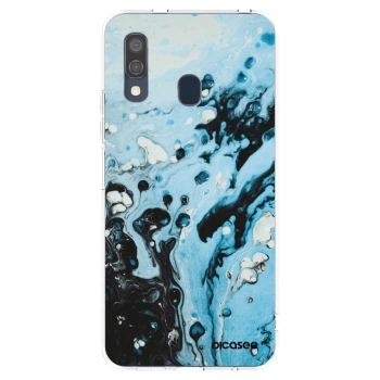 Picasee silikónový prehľadný obal pre Samsung Galaxy A40 A405F - Organic blue