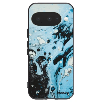 Picasee silikónový čierny obal pre Google Pixel 10 - Organic blue