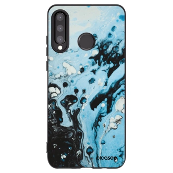 Picasee silikónový čierny obal pre Huawei P30 Lite - Organic blue