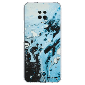 Picasee silikónový prehľadný obal pre Xiaomi Redmi Note 9 Pro - Organic blue