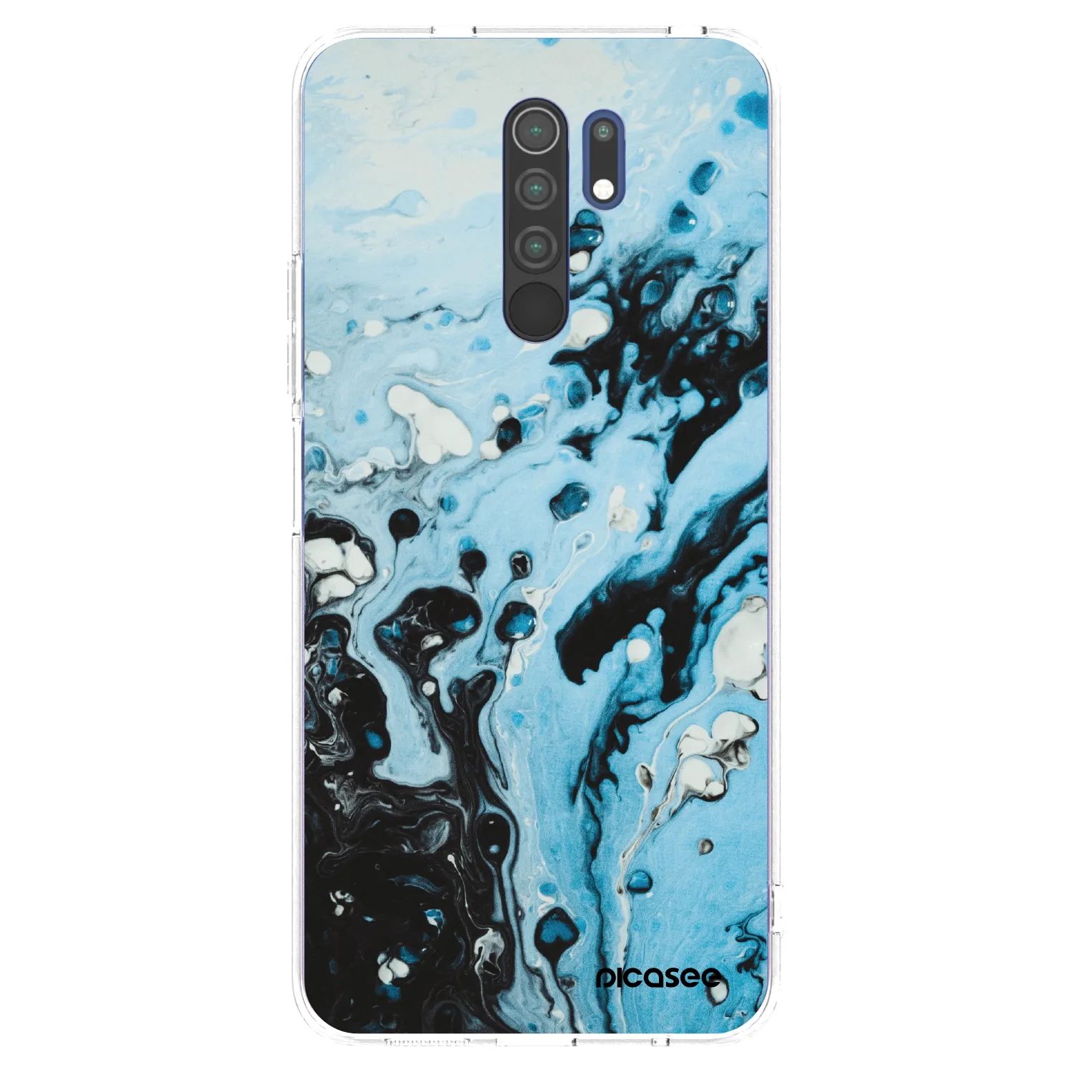 Picasee silikónový prehľadný obal pre Xiaomi Redmi 9 - Organic blue