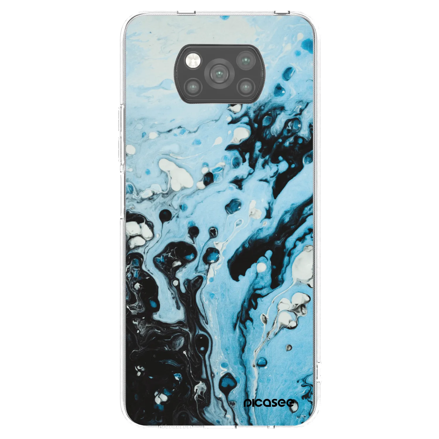 Picasee silikónový čierny obal pre Xiaomi Poco X3 - Organic blue