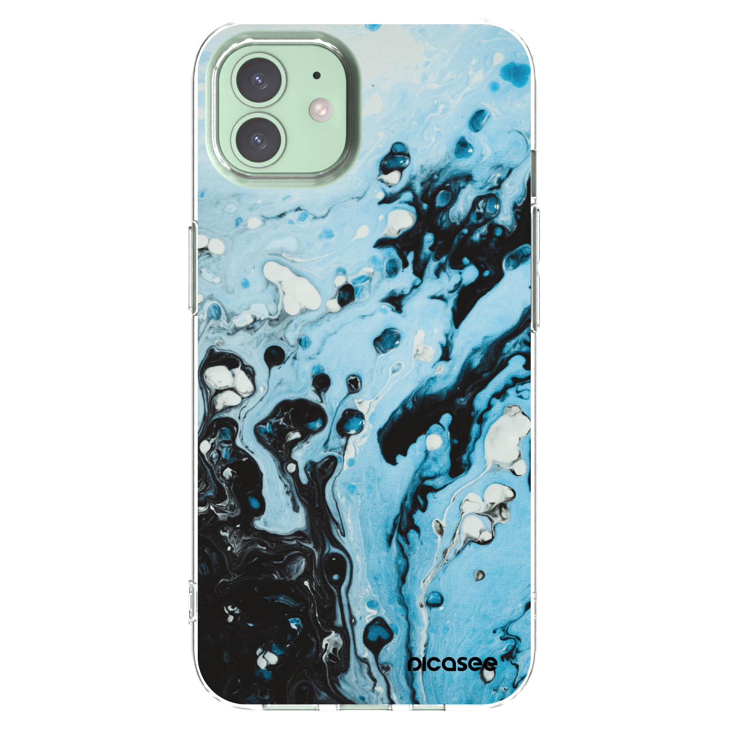 Picasee silikónový prehľadný obal pre Apple iPhone 12 Pro - Organic blue