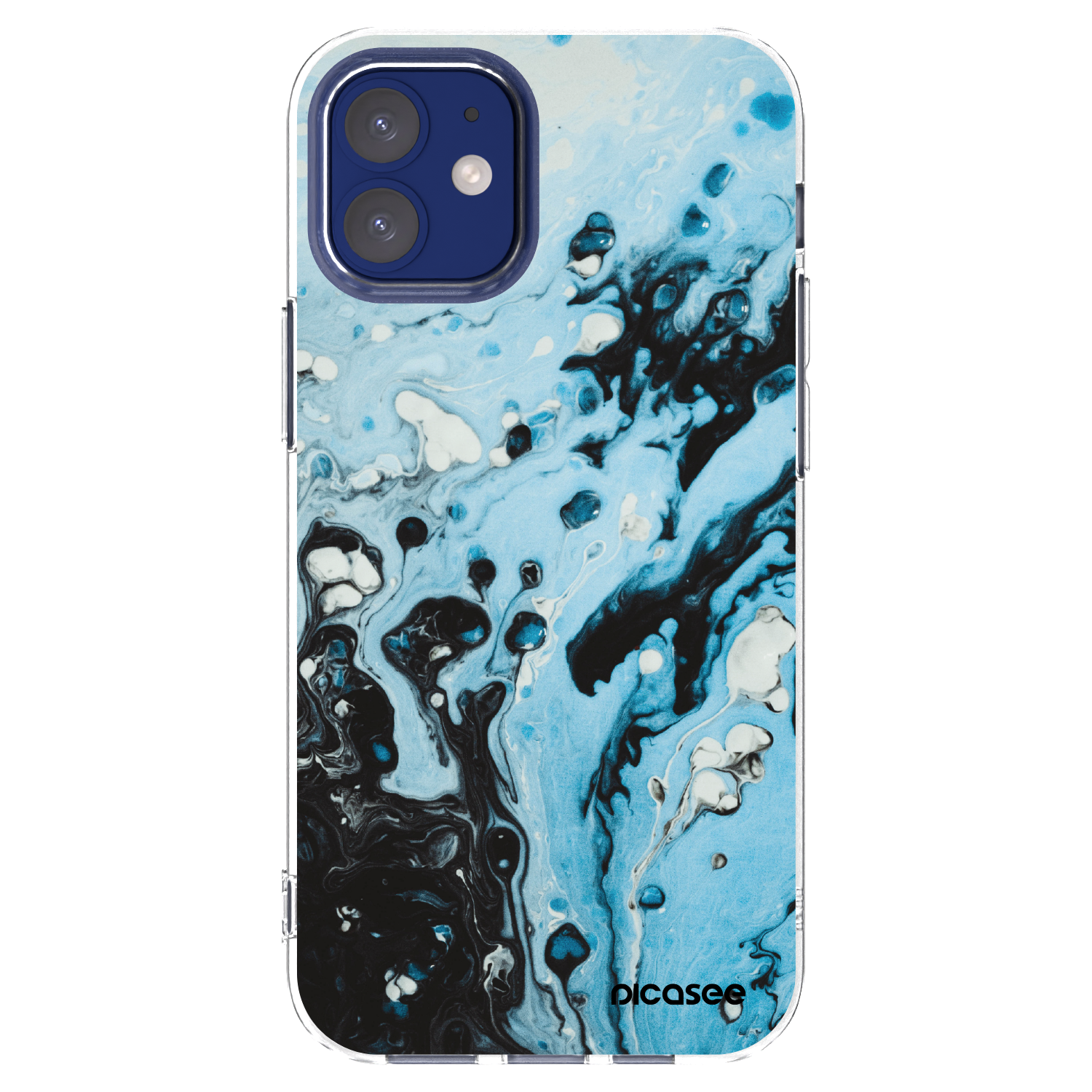 Picasee silikónový prehľadný obal pre Apple iPhone 12 mini - Organic blue