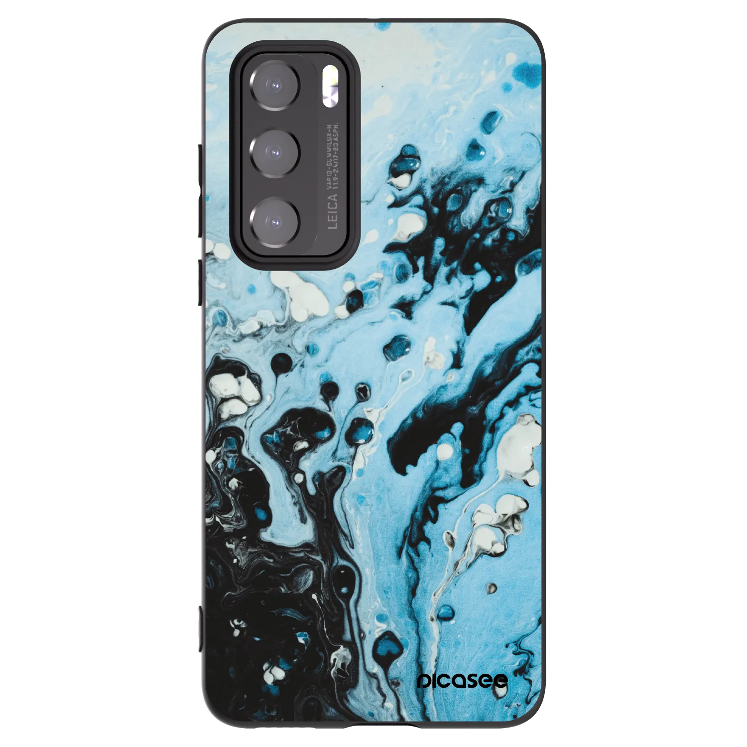 Picasee silikónový čierny obal pre Huawei P40 - Organic blue