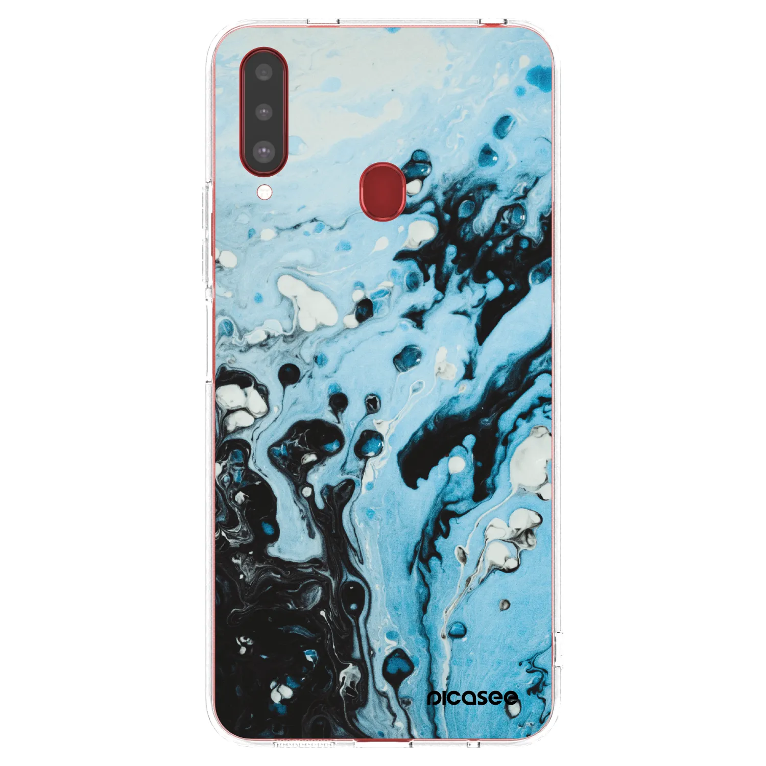 Picasee silikónový prehľadný obal pre Samsung Galaxy A20s - Organic blue
