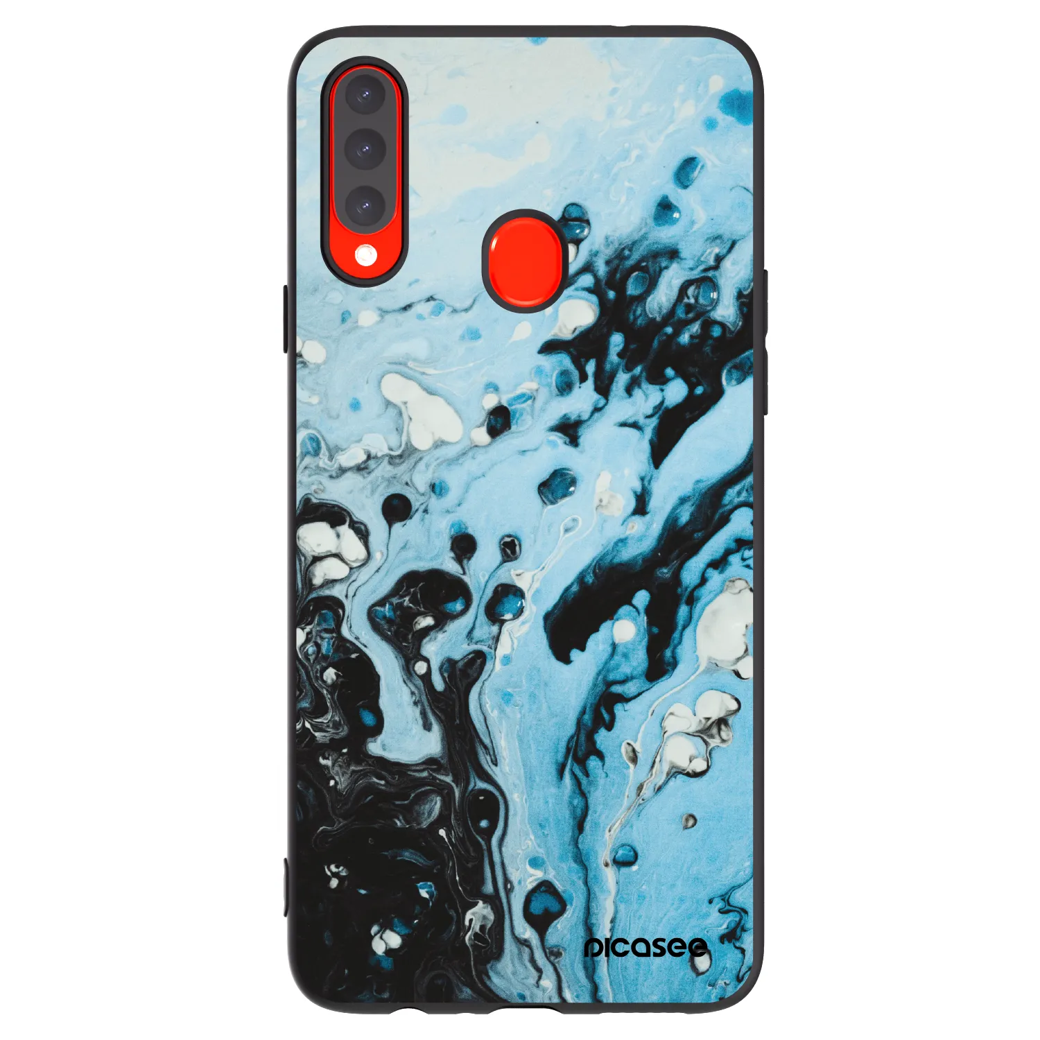Picasee silikónový čierny obal pre Samsung Galaxy A20s - Organic blue