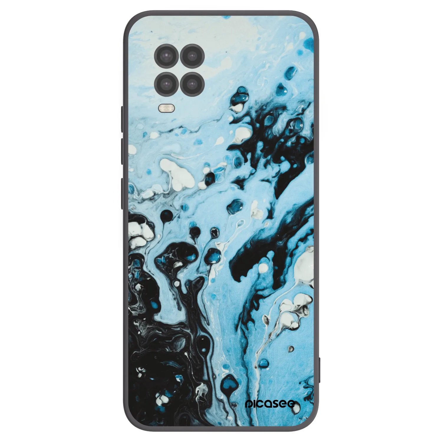 Picasee silikónový čierny obal pre Xiaomi Mi 10 Lite - Organic blue