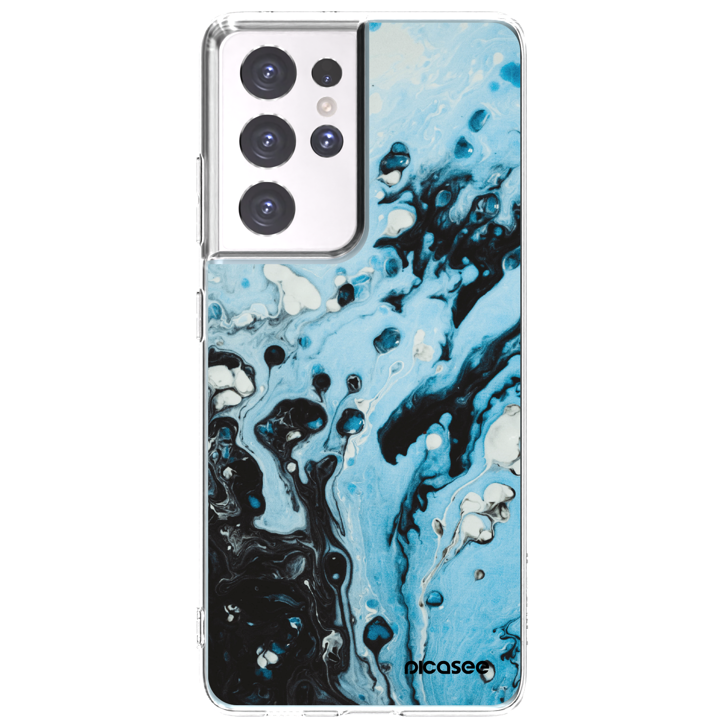 Picasee silikónový prehľadný obal pre Samsung Galaxy S21 Ultra 5G G998B - Organic blue
