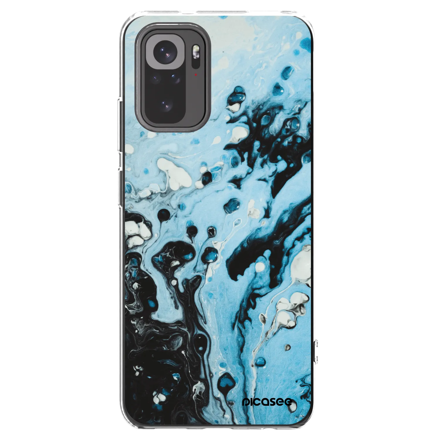 Picasee silikónový prehľadný obal pre Xiaomi Redmi Note 10 - Organic blue