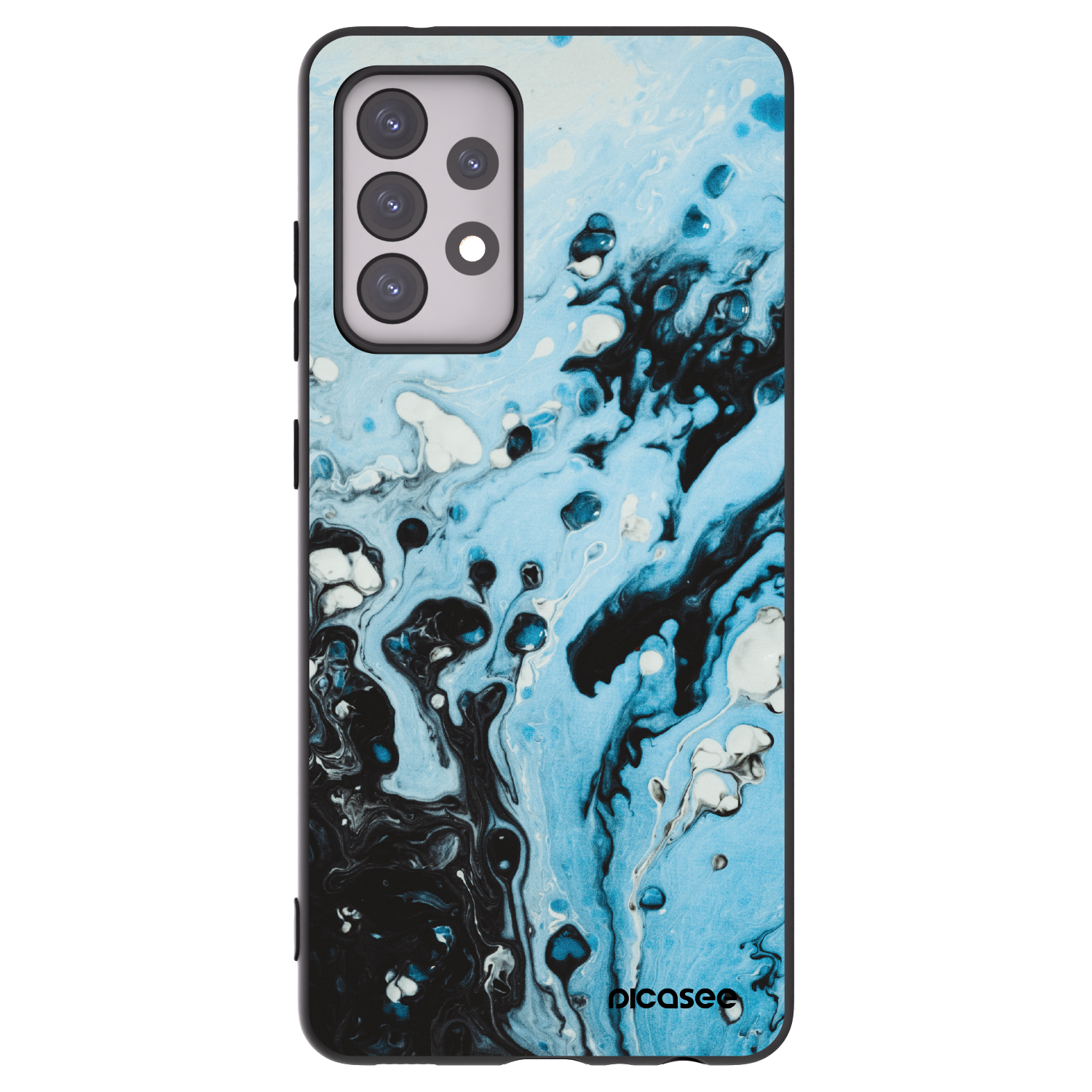 Picasee silikónový čierny obal pre Samsung Galaxy A52 5G A525F - Organic blue