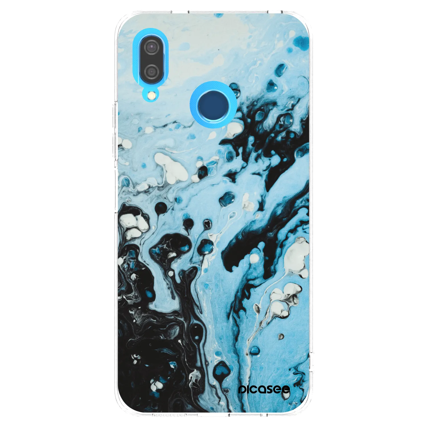 Picasee silikónový prehľadný obal pre Huawei P20 Lite - Organic blue