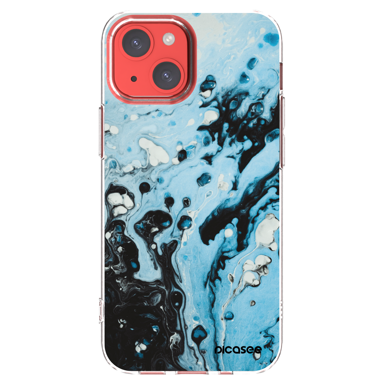 Picasee silikónový prehľadný obal pre Apple iPhone 13 mini - Organic blue