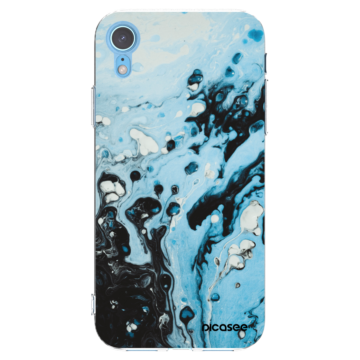 Picasee silikónový prehľadný obal pre Apple iPhone XR - Organic blue