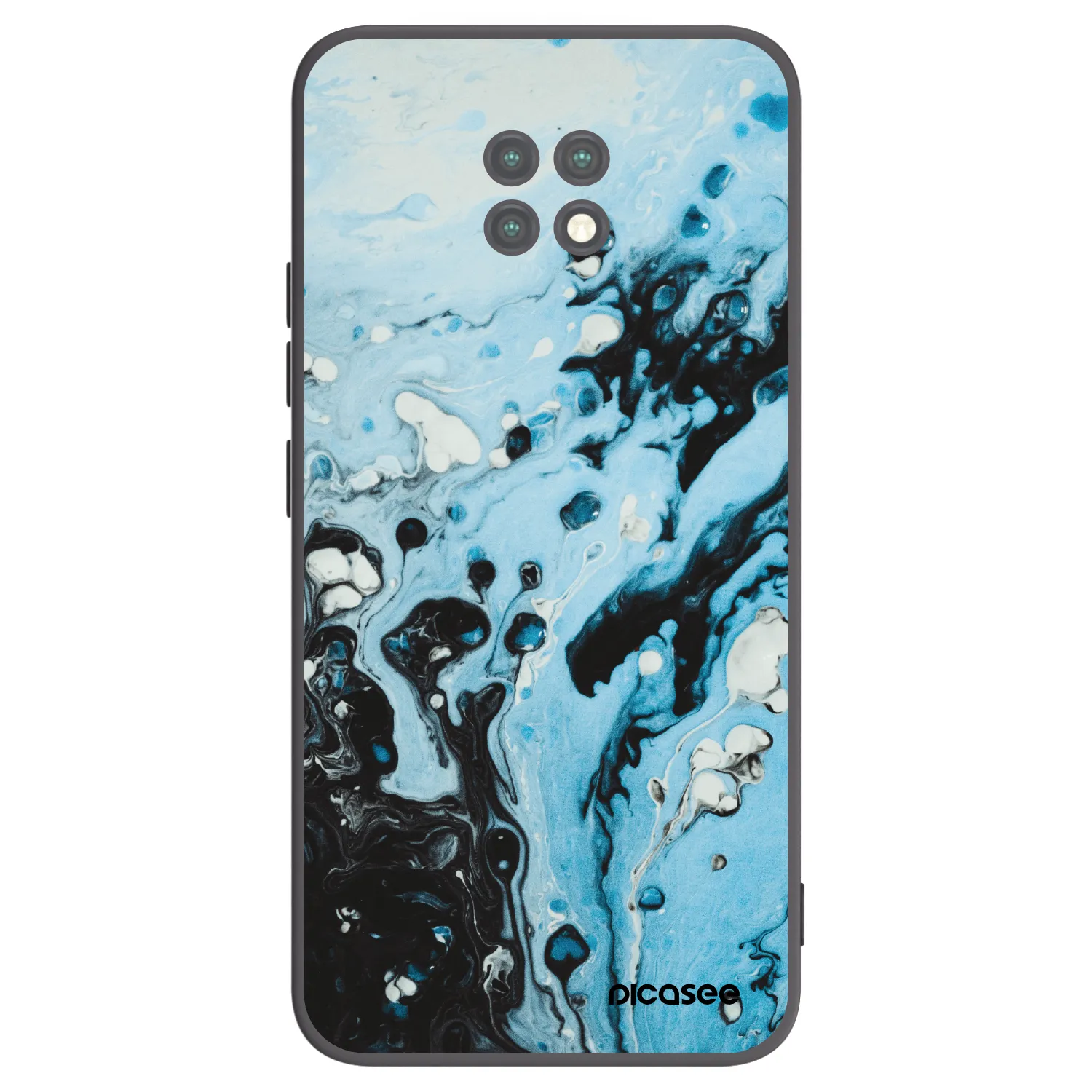Picasee silikónový čierny obal pre Xiaomi Redmi Note 9T - Organic blue