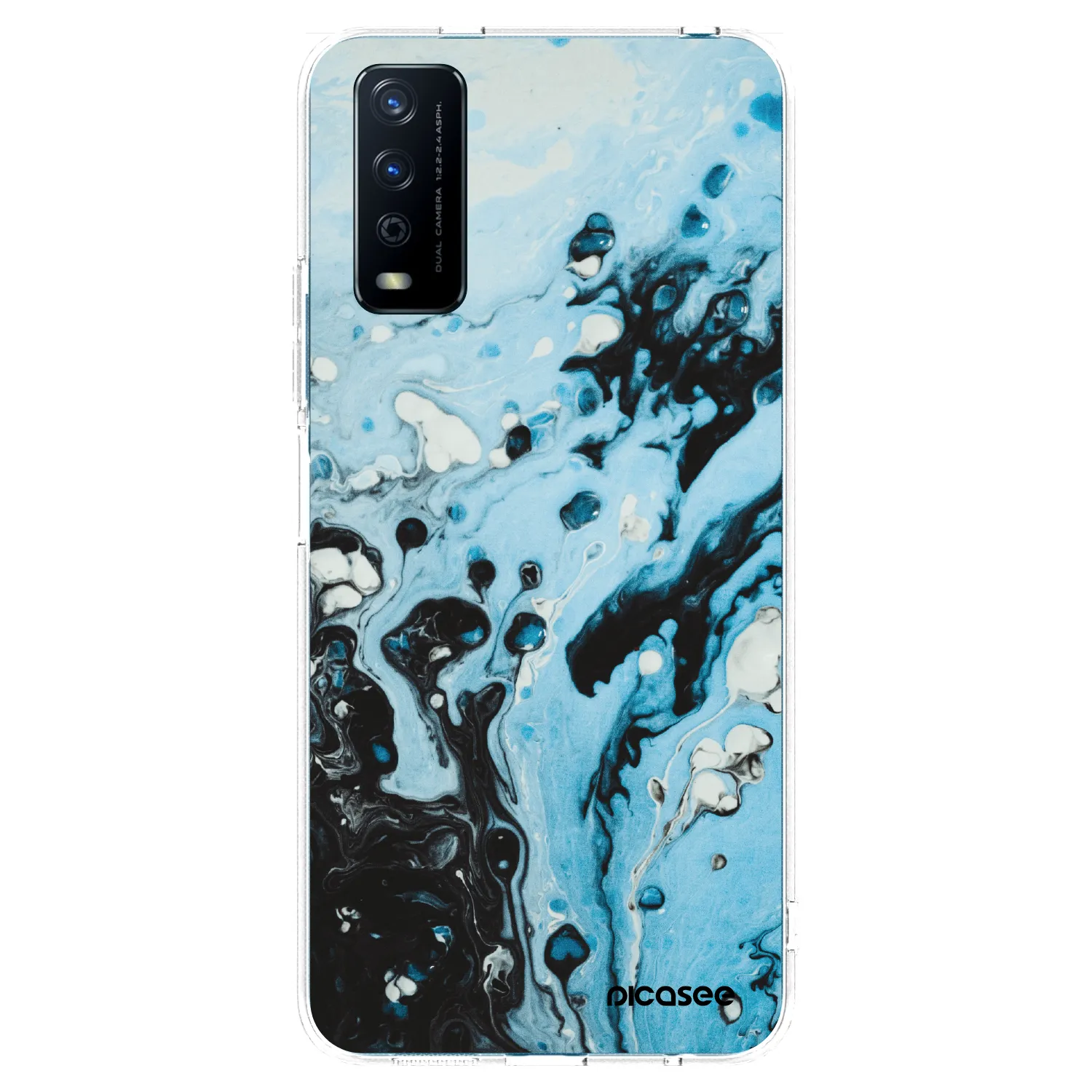 Picasee silikónový prehľadný obal pre Vivo Y11s - Organic blue