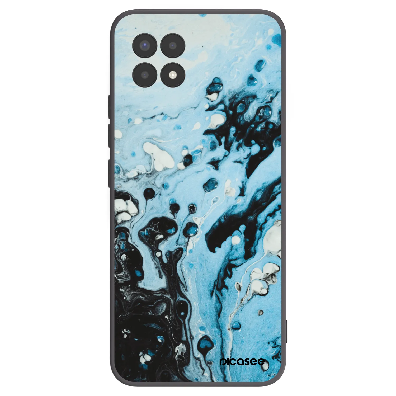 Picasee silikónový čierny obal pre Realme 8i - Organic blue