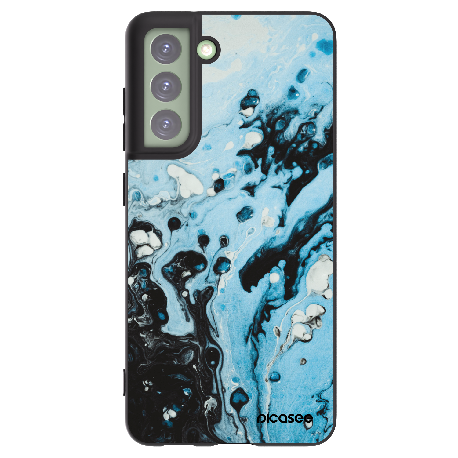 Picasee silikónový čierny obal pre Samsung Galaxy S21 FE 5G - Organic blue