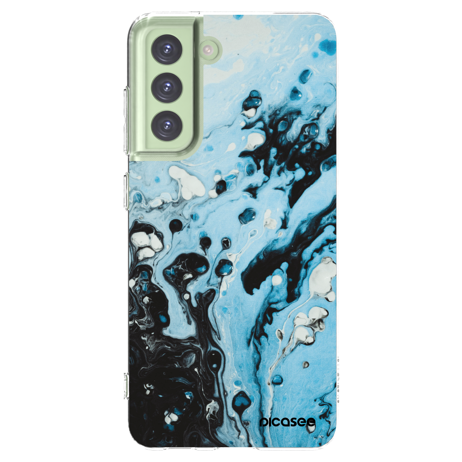Picasee silikónový prehľadný obal pre Samsung Galaxy S21 FE 5G - Organic blue