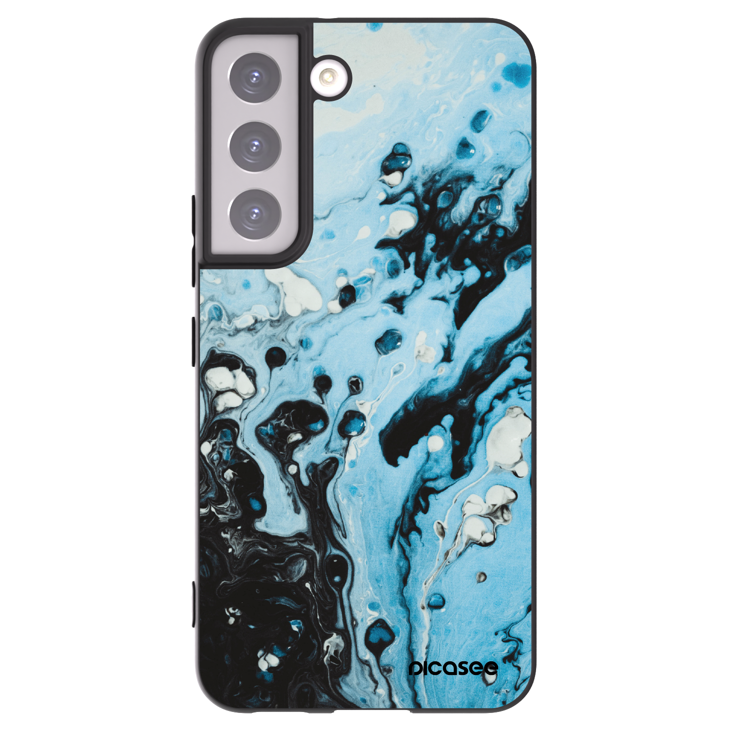 Picasee silikónový čierny obal pre Samsung Galaxy S22 5G - Organic blue