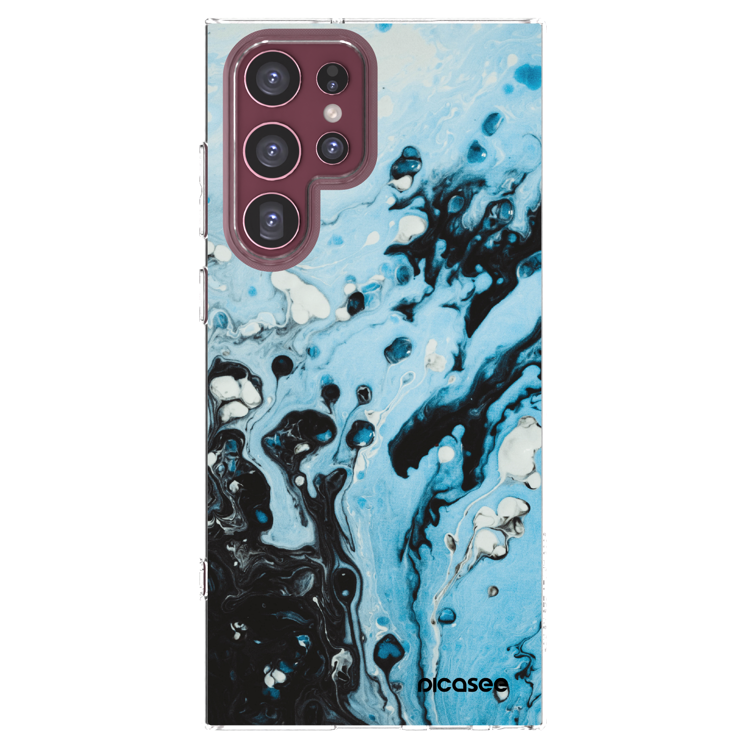Picasee silikónový prehľadný obal pre Samsung Galaxy S22 Ultra 5G - Organic blue