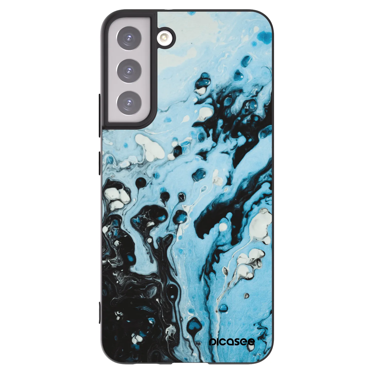 Picasee silikónový čierny obal pre Samsung Galaxy S22+ 5G - Organic blue