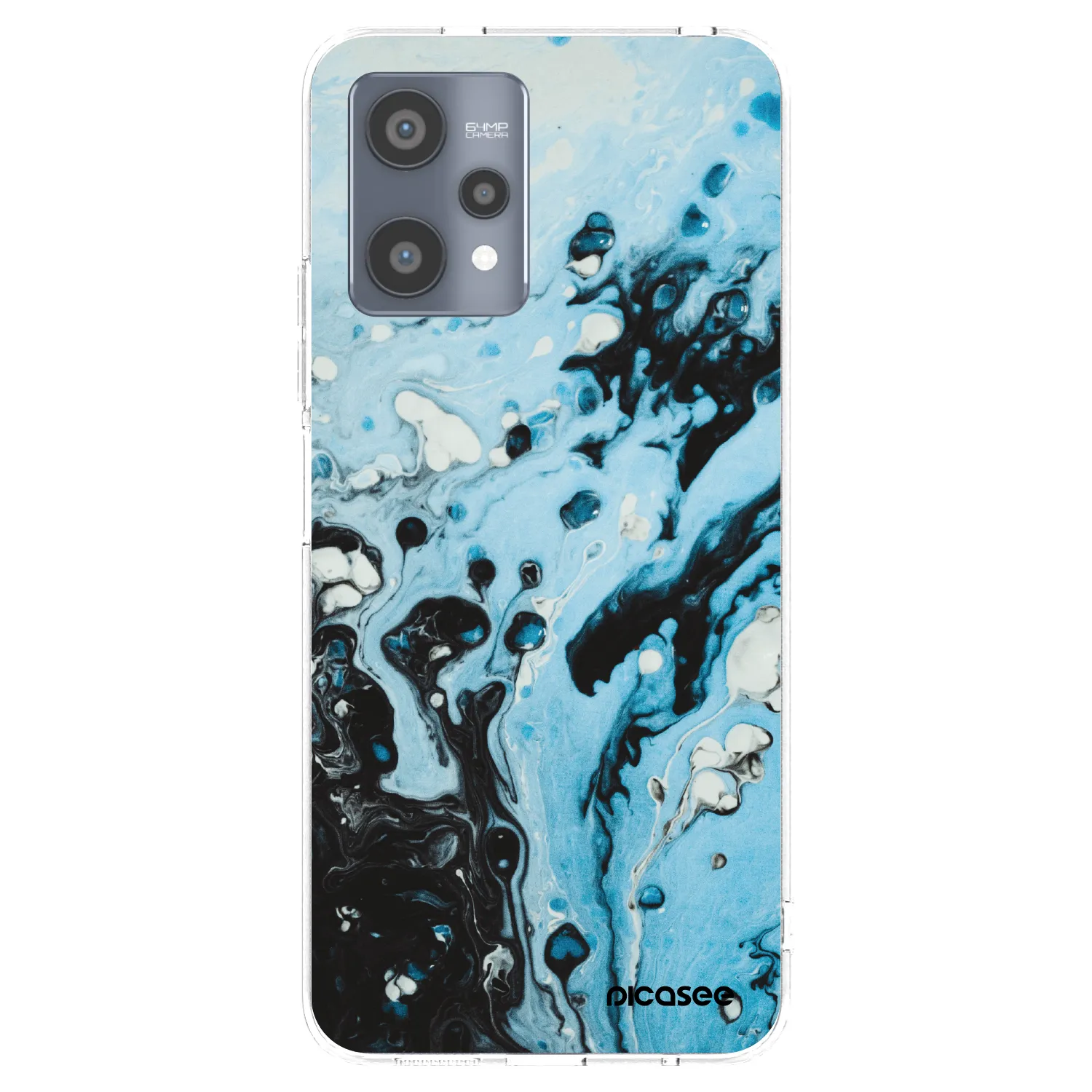 Picasee silikónový prehľadný obal pre Realme 9 Pro 5G - Organic blue