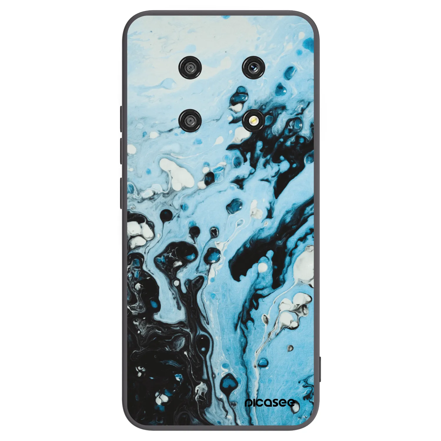 Picasee silikónový čierny obal pre Honor Magic4 Lite 5G - Organic blue