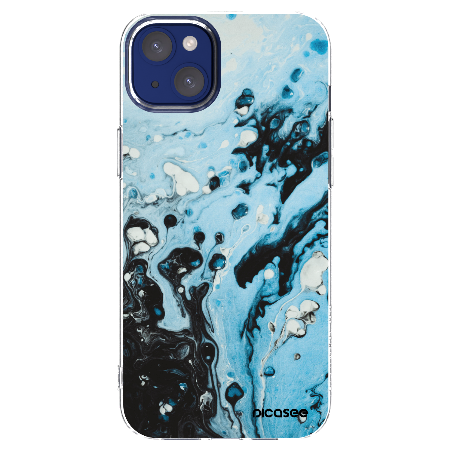 Picasee silikónový prehľadný obal pre Apple iPhone 14 Plus - Organic blue