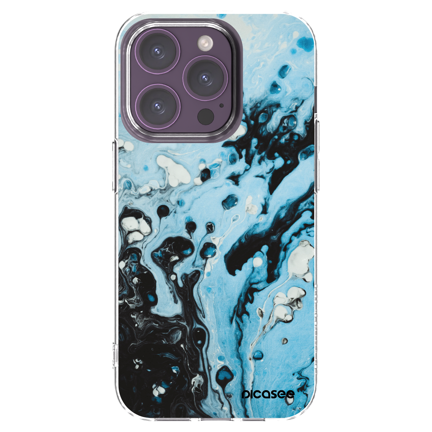 Silikónový prehľadný obal pre Apple iPhone 14 Pro - Organic blue