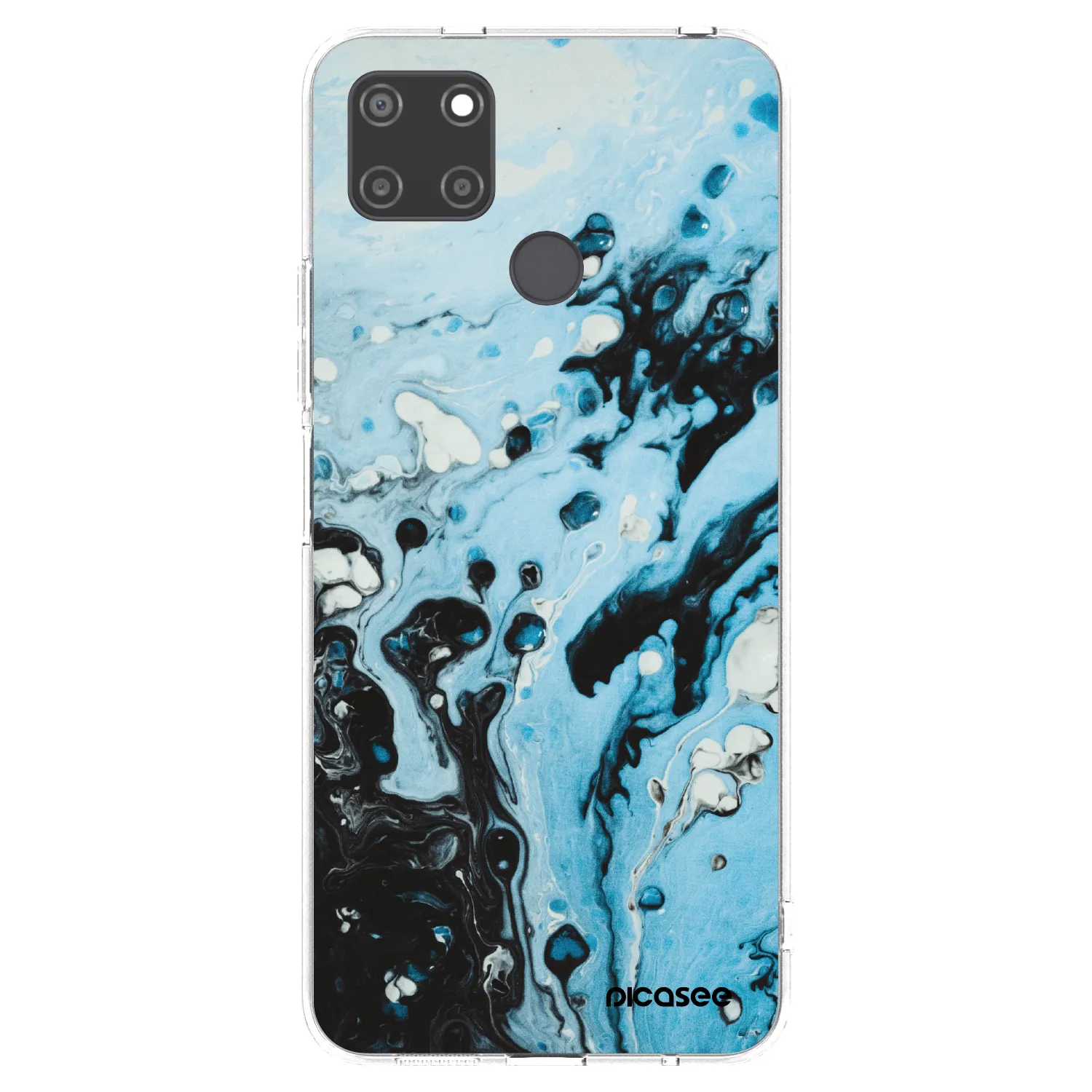 Picasee silikónový prehľadný obal pre Realme C21Y - Organic blue