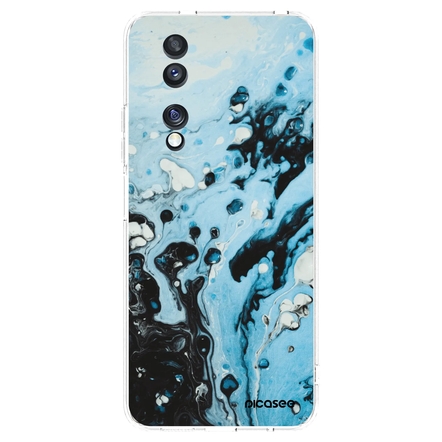 Picasee silikónový prehľadný obal pre Honor 70 - Organic blue