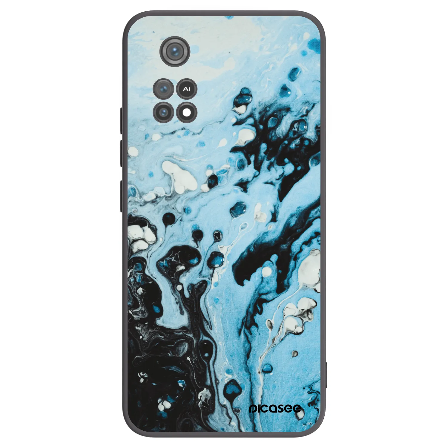 Picasee silikónový čierny obal pre Xiaomi Poco M4 Pro - Organic blue