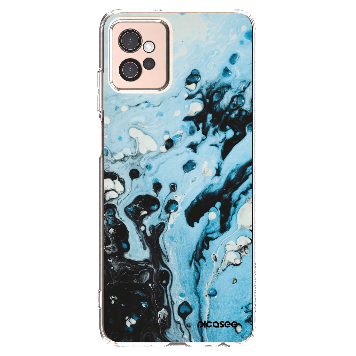 Picasee silikónový prehľadný obal pre Motorola Moto G32 - Organic blue