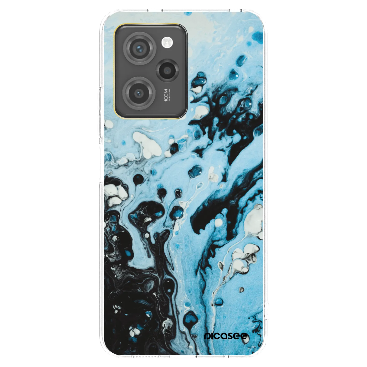 Picasee silikónový čierny obal pre Xiaomi Poco X5 Pro - Organic blue