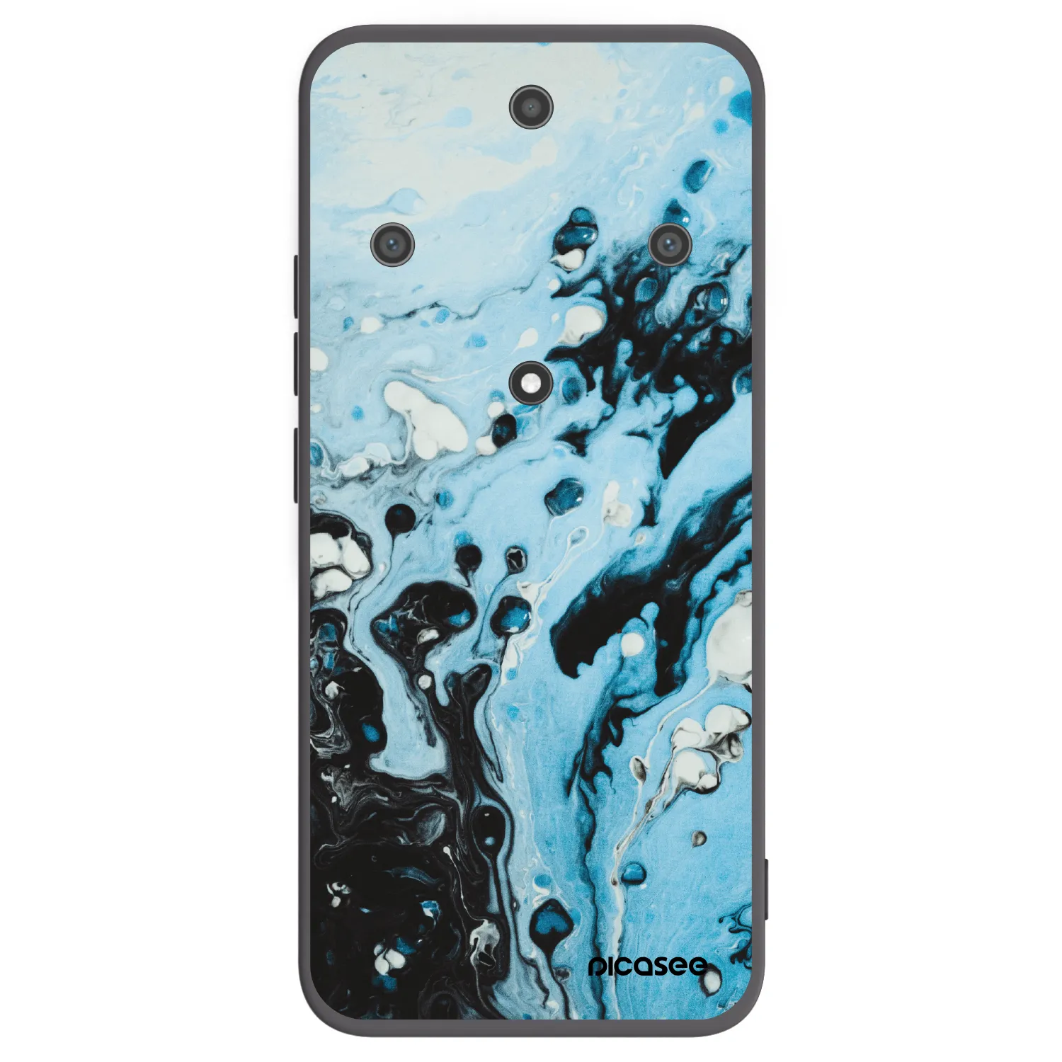 Picasee silikónový čierny obal pre Honor Magic5 Lite 5G - Organic blue