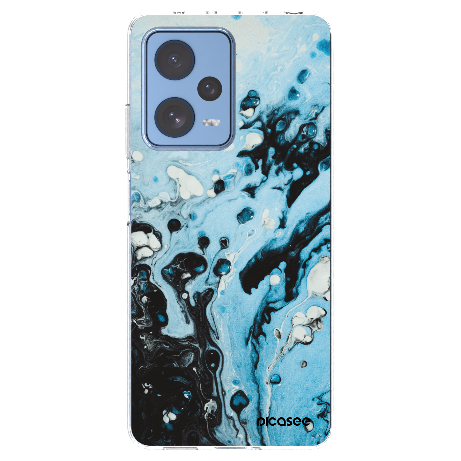 Picasee silikónový prehľadný obal pre Xiaomi Redmi Note 12 Pro 5G - Organic blue