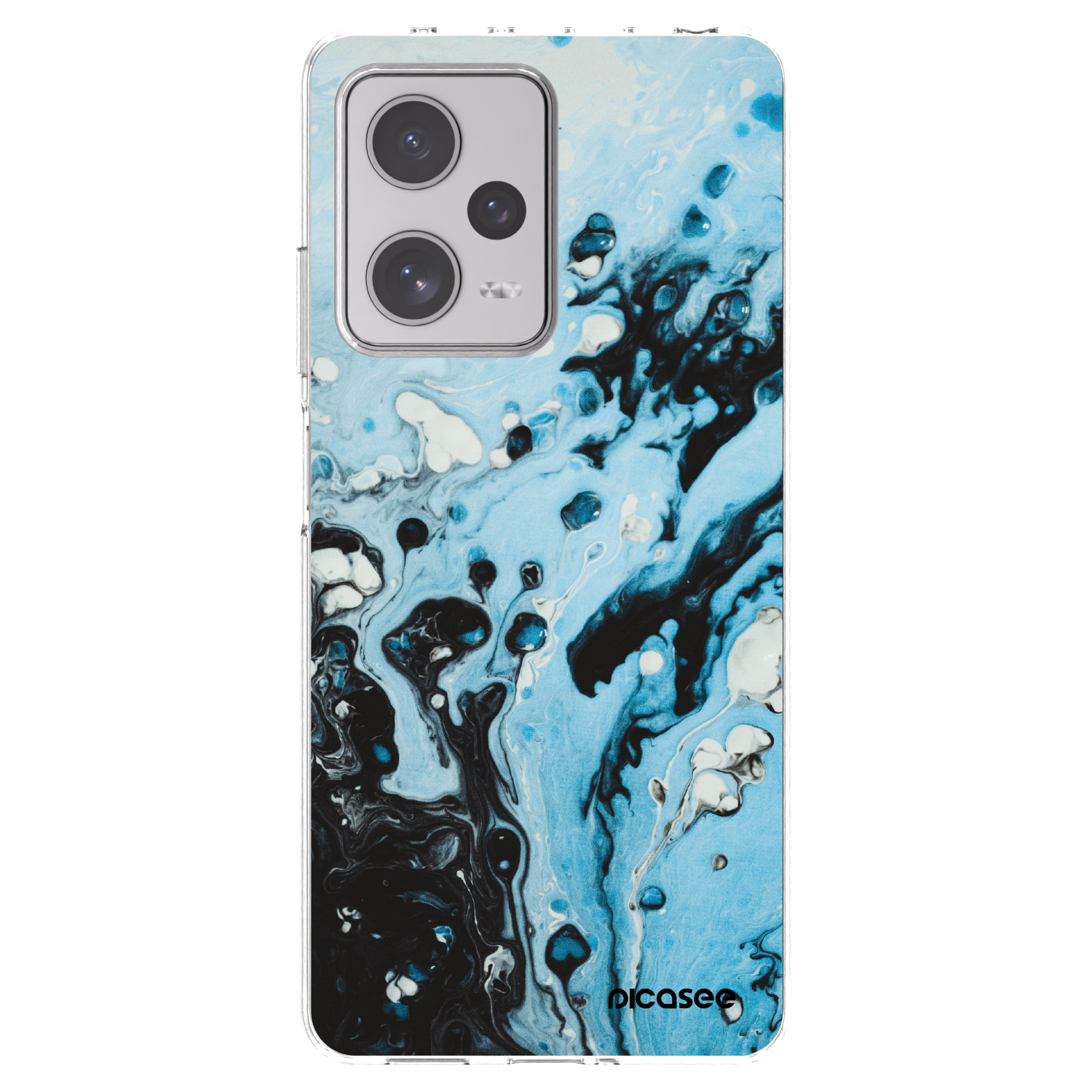 Picasee silikónový prehľadný obal pre Xiaomi Redmi Note 12 Pro+ 5G - Organic blue