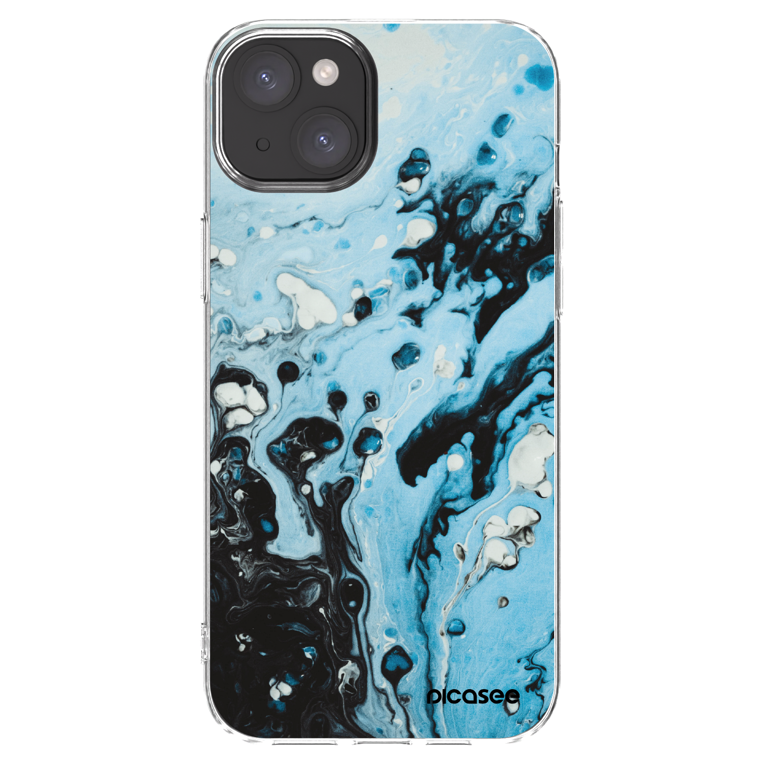 Picasee silikónový prehľadný obal pre Apple iPhone 15 Plus - Organic blue