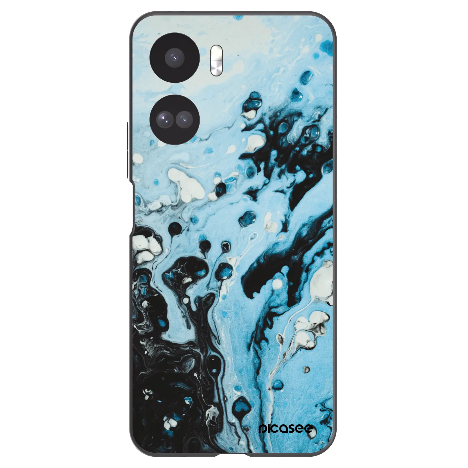 Picasee silikónový čierny obal pre Honor 90 Lite 5G - Organic blue