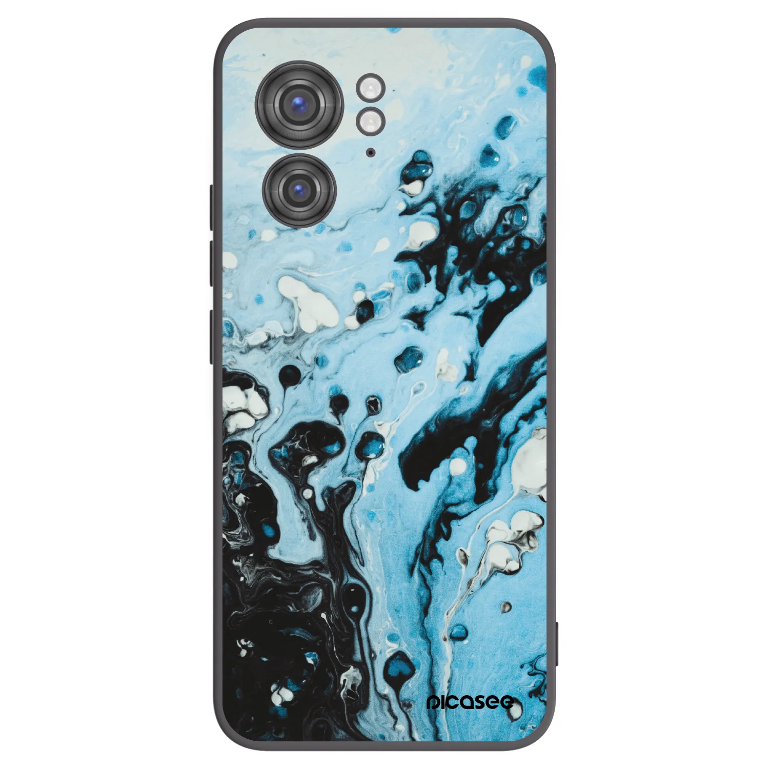 Picasee silikónový čierny obal pre Motorola Edge 40 - Organic blue