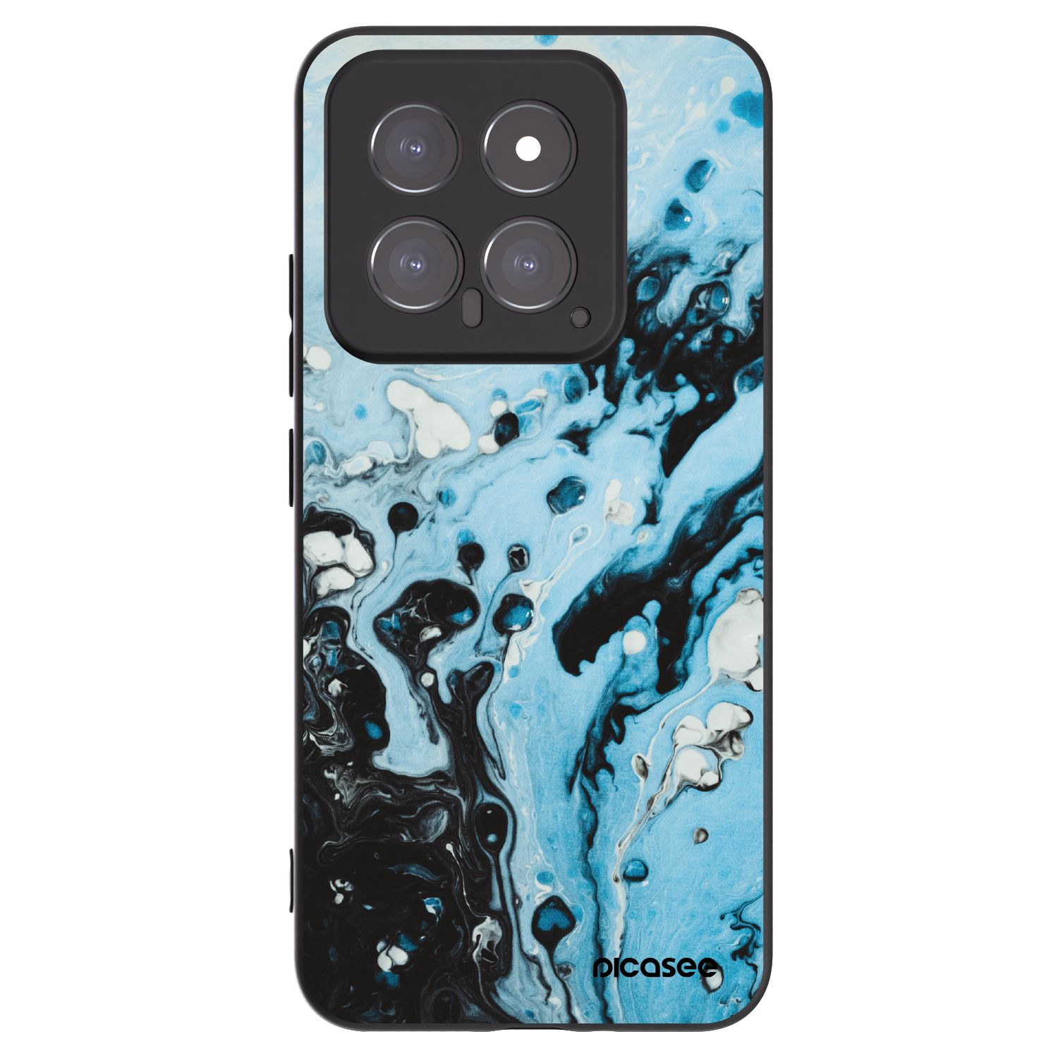 Picasee silikónový čierny obal pre Xiaomi 14 - Organic blue