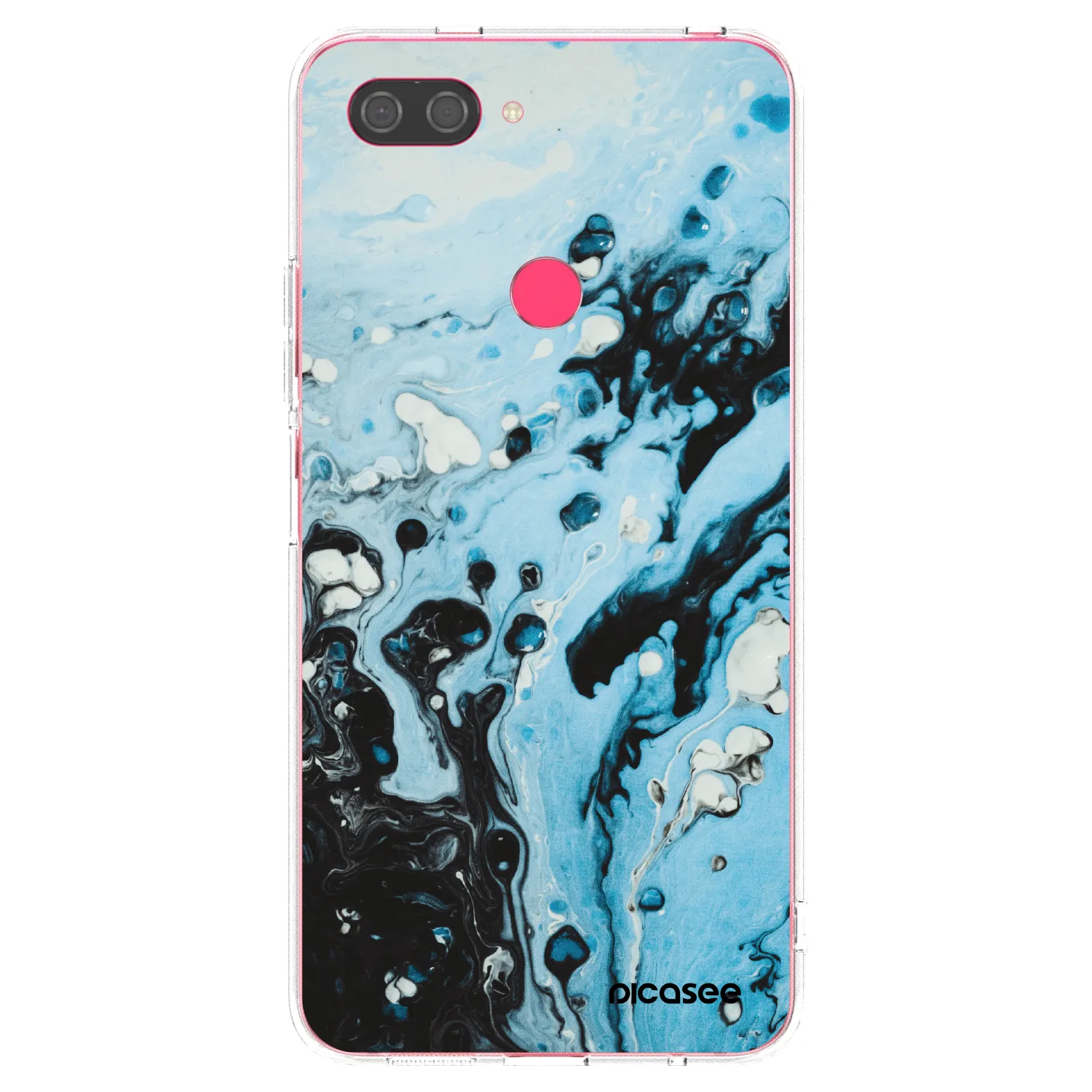 Picasee silikónový prehľadný obal pre Xiaomi Mi 8 Lite - Organic blue