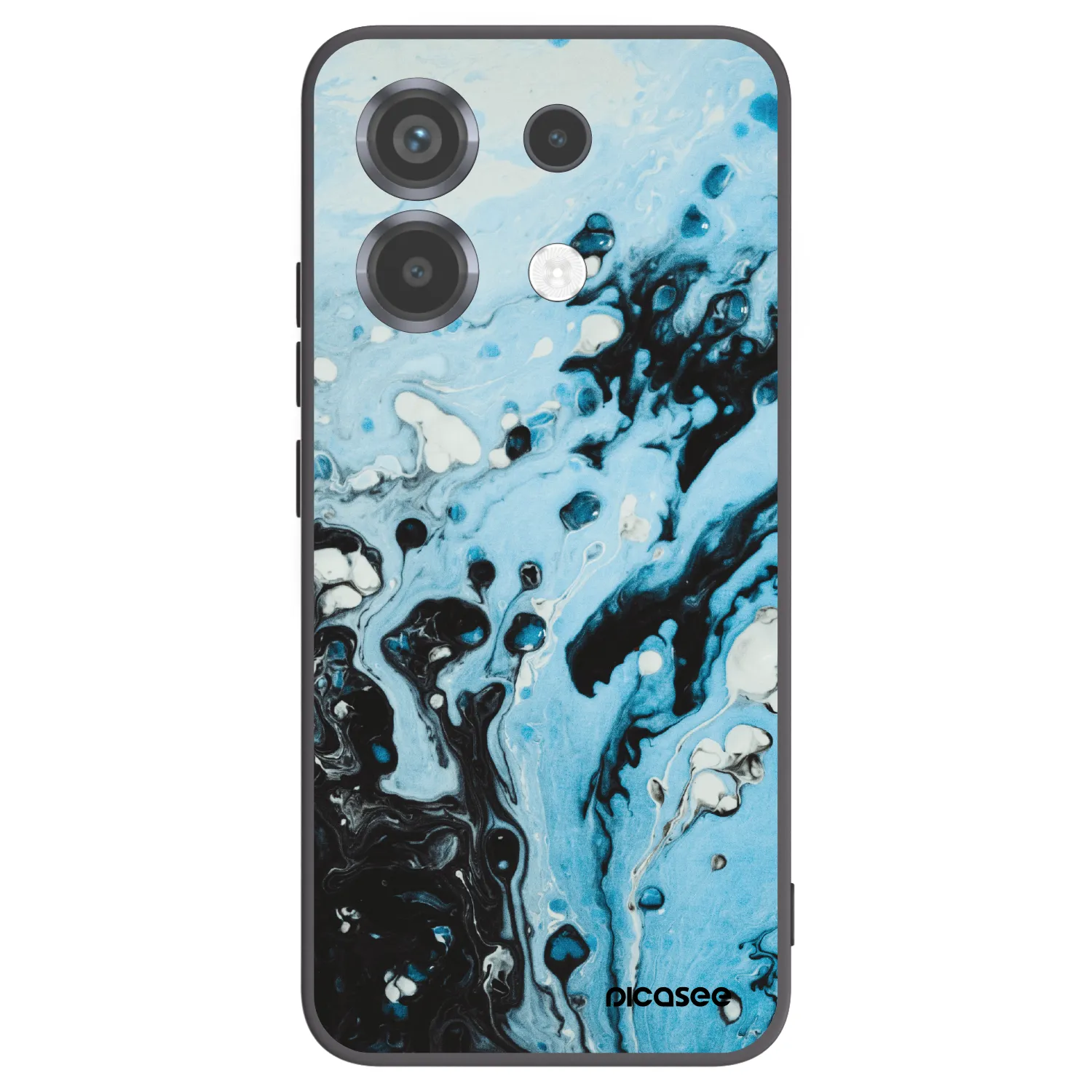 Picasee silikónový čierny obal pre Xiaomi Poco X6 - Organic blue