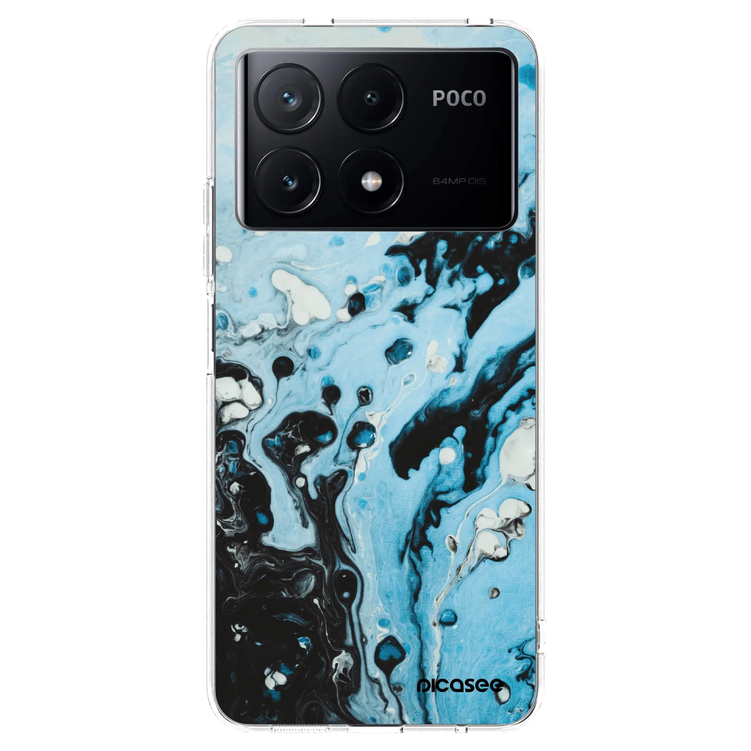 Picasee silikónový prehľadný obal pre Xiaomi Poco X6 Pro - Organic blue