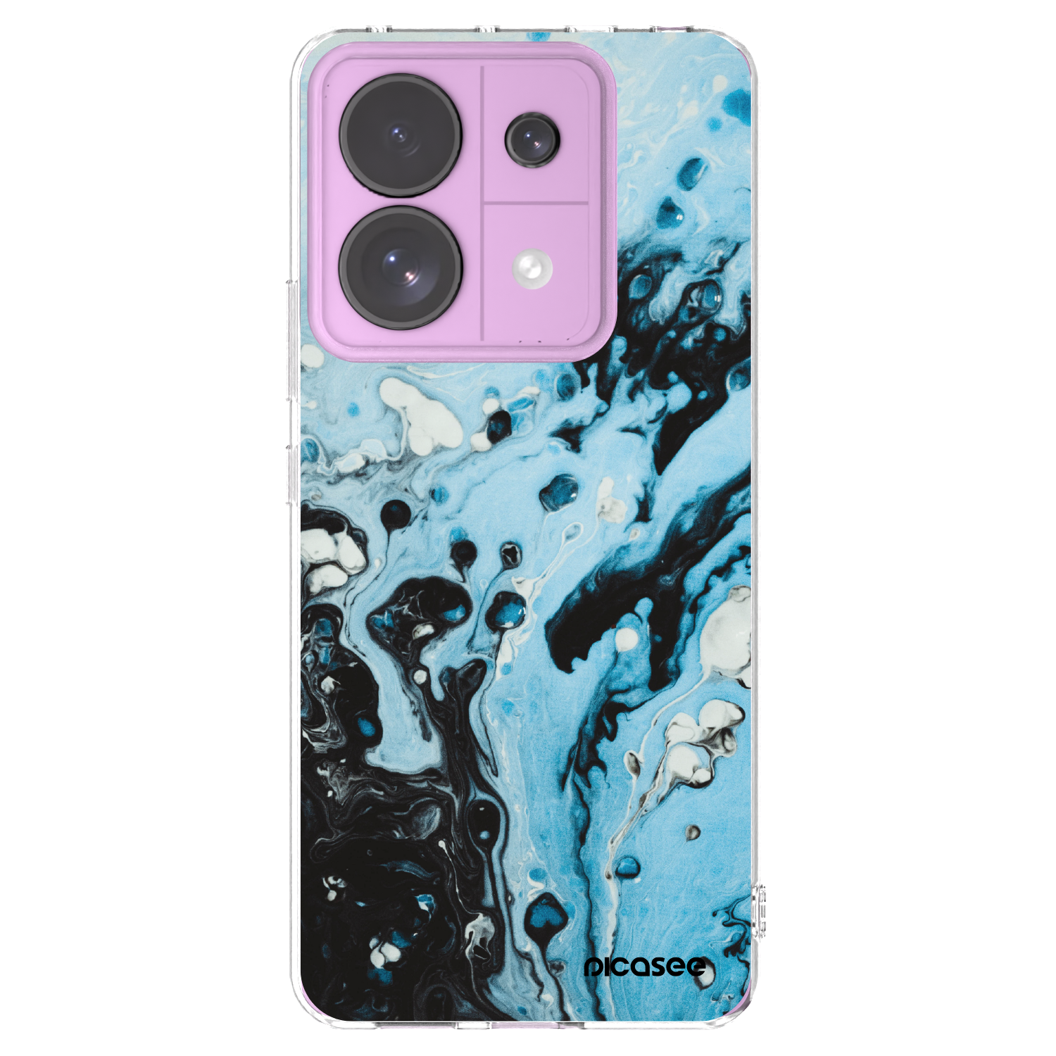 Picasee silikónový prehľadný obal pre Xiaomi Redmi Note 13 Pro 5G - Organic blue