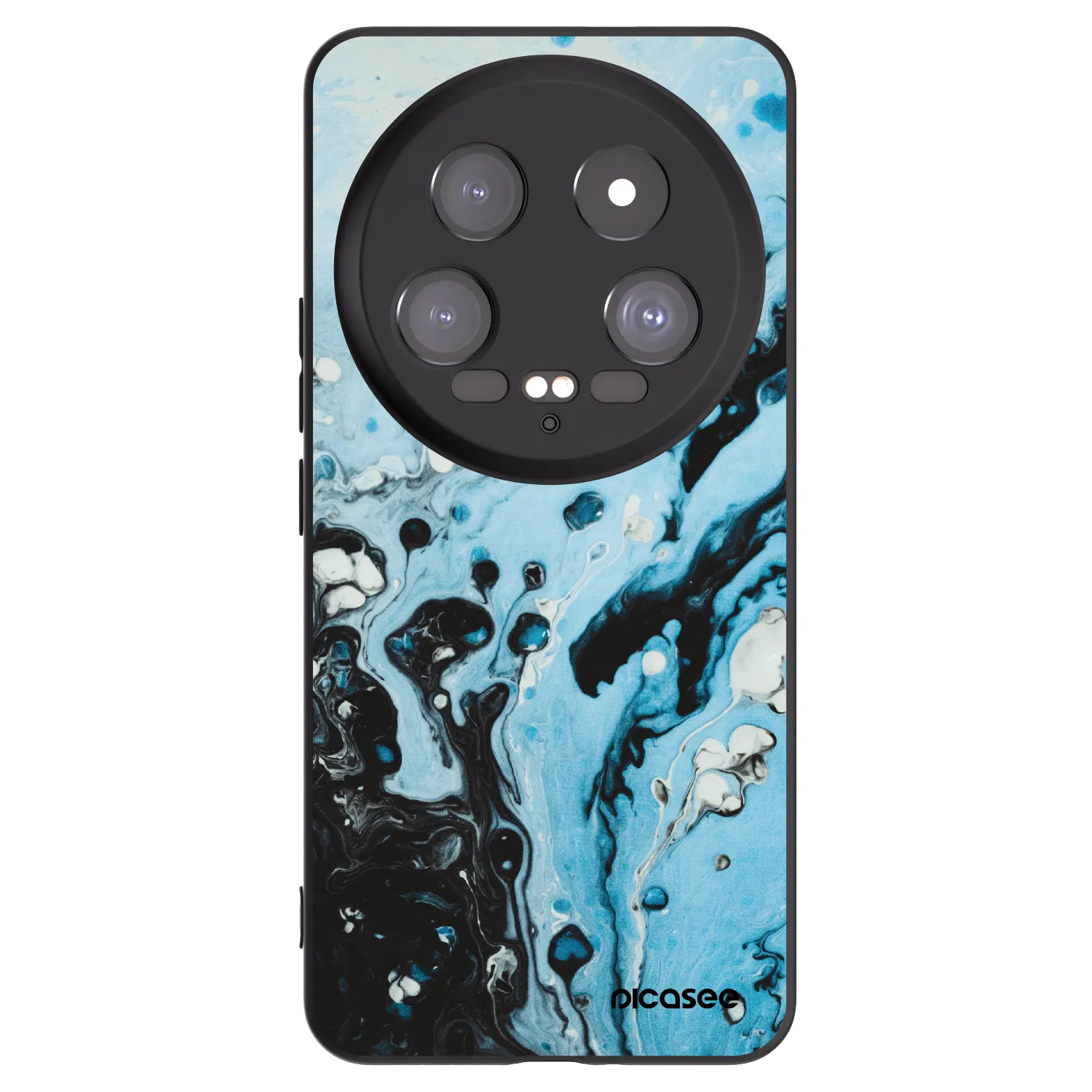 Picasee silikónový čierny obal pre Xiaomi 14 Ultra - Organic blue