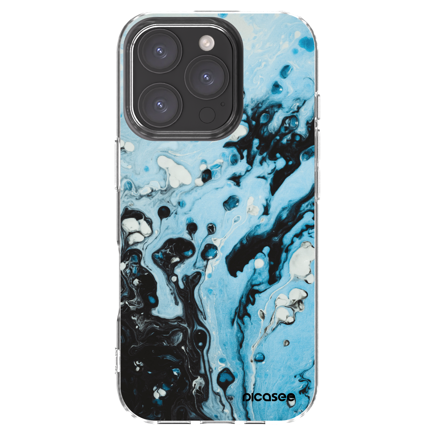 Picasee silikónový prehľadný obal pre Apple iPhone 16 Pro - Organic blue
