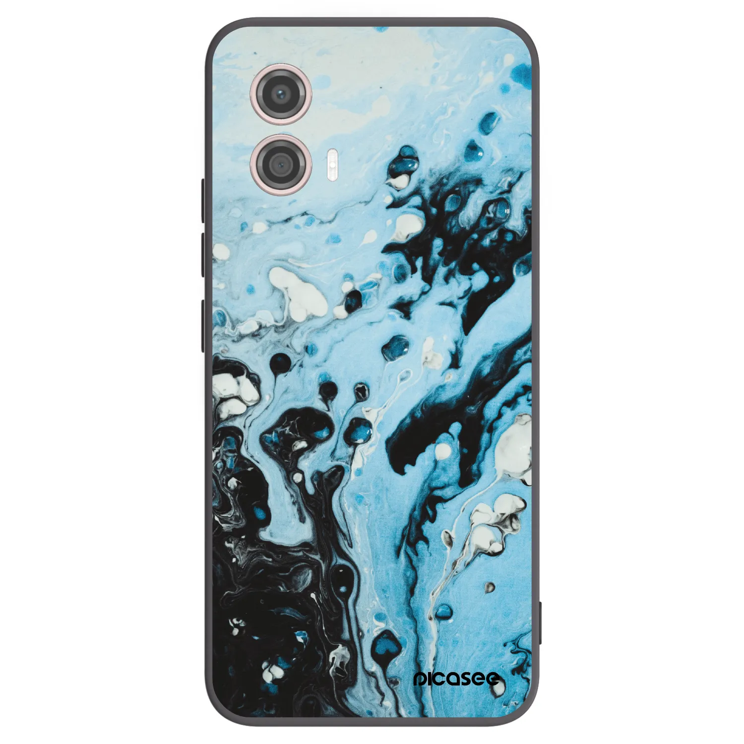 Picasee silikónový čierny obal pre Motorola Moto G53 5G - Organic blue